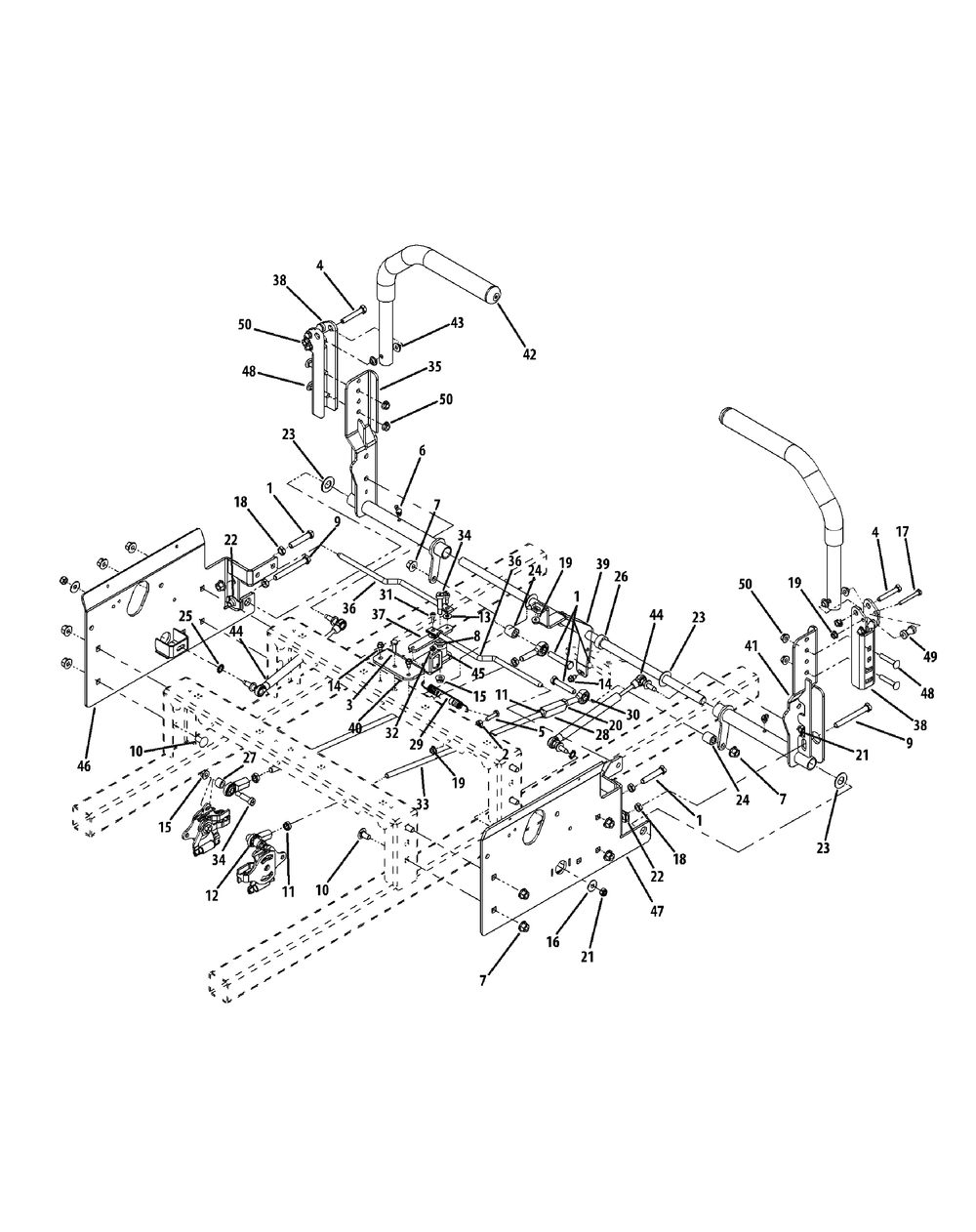 Control Assembly Diagram and Parts List for M60-KH (53CH8CT6050-27HP)(2011) Cub Cadet Lawn Tractor